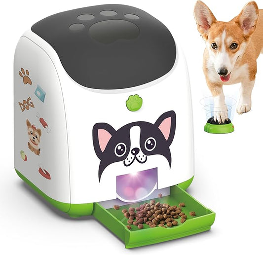 Dog Puzzle Feeder Toy – Remote Control Automatic Treat Dispenser with Light, Interactive IQ Training Slow Feeder, Large Capacity for All Dog Breeds